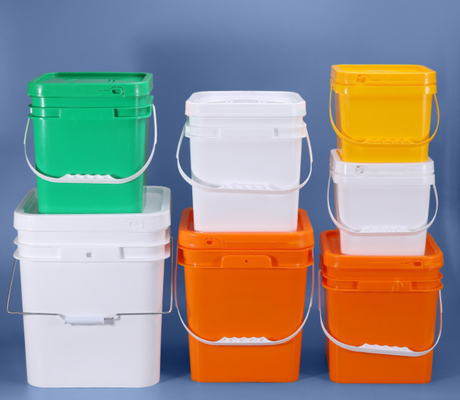 PP Square Plastic Repository IML / Thermal Transfer / Screen Printing With Handle