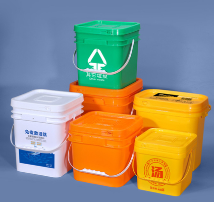 1.2 Kg Square Plastic Pail for Paint White or Other Color