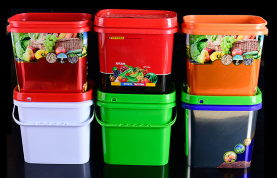 Impact Resistance Square Plastic Bucket With Handle