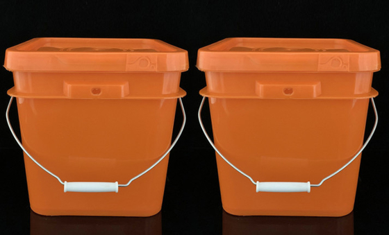 Chemical Resistant Square Plastic Bucket with Handle for Paint and Chemicals
