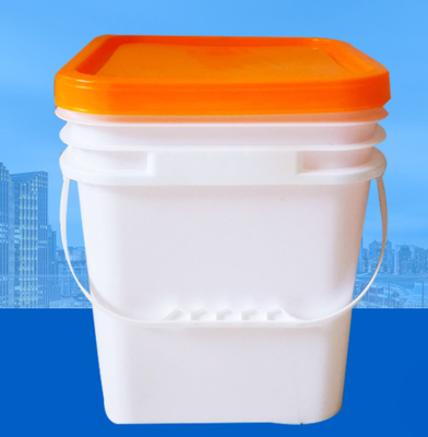 Chemical Resistance Square Plastic Bucket IML Or Thermal Transfer Or Screen Printing