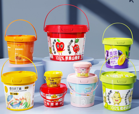 Reusable UV Resistant White Round Food Grade Bucket / Food Grade Pail with Lids