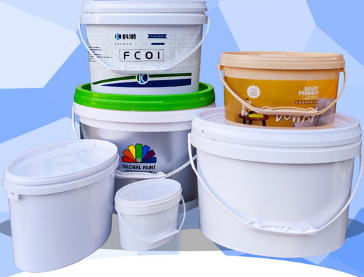 PP / HDPE Material Oval Plastic Bucket with IML Printing Or Screen Printing
