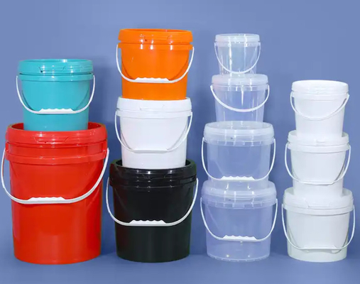 Gasket Included 5 Gallon Plastic Buckets with 20L Capacity and 11.5 Inch Diameter