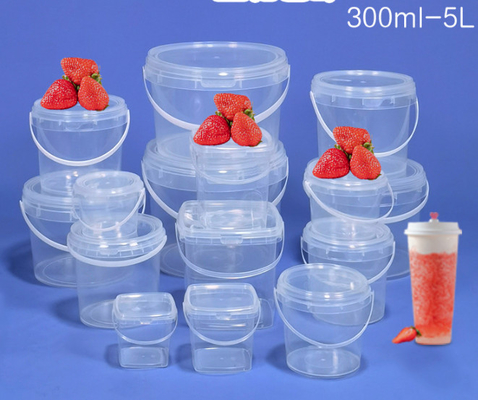 Customizable Plastic Food Bucket with Available Lid and Handle CAS/FDA/SGS/ISO9001 Certification