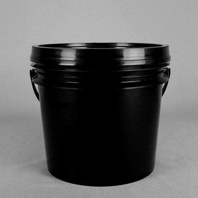 4.8L PP Black Round Plastic Bucket 1 Gallon Plastic Paint Bucket
