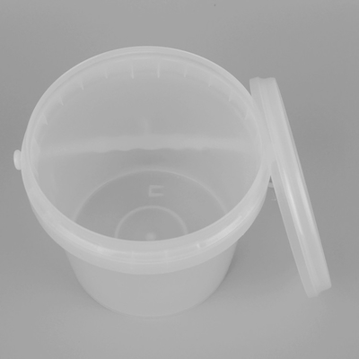 12*11*12cm Empty Transparent Plastic Bucket IML Design For Food Industry