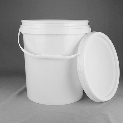 6 Gallon 25L White Large Round Plastic Buckets Leak Proof For Paint