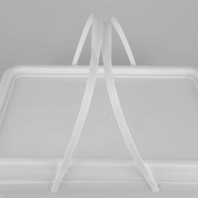 Food Grade 20kg Rectangular Plastic Packaging Drum With Lid And Dual Handles