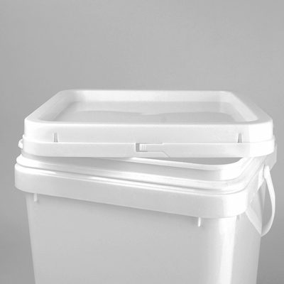 Square Plastic Bucket Food Grade White Color 20L