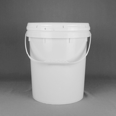 White 22L 5 Gallon Plastic Buckets Plastic Paint Pail With Lid