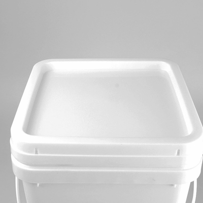 Square Plastic Bucket Food Grade White Color 20L