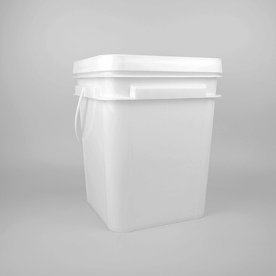 5 Gallon 20L Square Red Pail Food Grade Pp Large Plastic Buckets With Lid