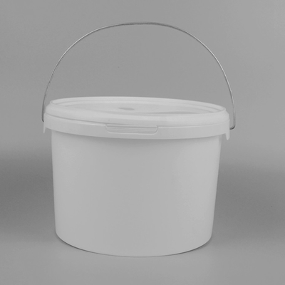 White Round Plastic Pail FDA Certified Capacity Depand On Customer'S Demand