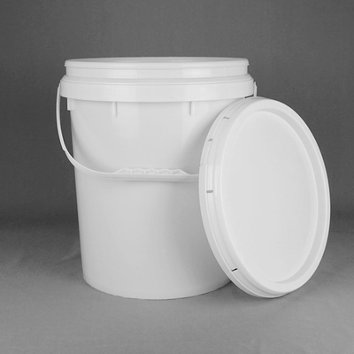 White 22L 5 Gallon Plastic Buckets Plastic Paint Pail With Lid