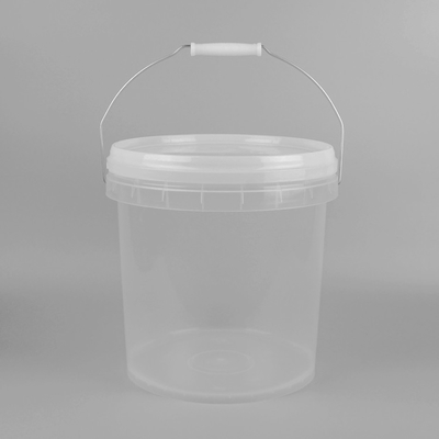 1L 5L 10L Transparent Plastic Packaging Bucket Customized With Lid And Handle
