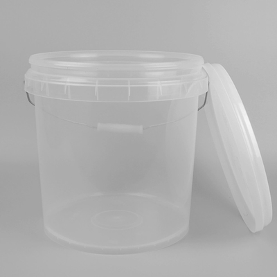 1L 5L 10L Transparent Plastic Packaging Bucket Customized With Lid And Handle