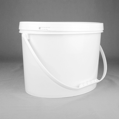 1 Gallon 2 Gallon Oval Plastic Bucket Ice Cream Packaging With Lid Handle