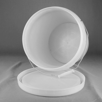 Decorative Coating Plastic Packaging Bucket With Lid And Handle