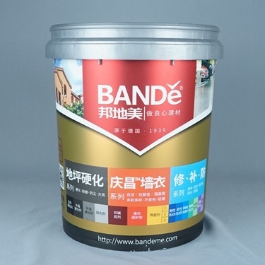 20 Liter Gray Plastic Paint Bucket With Pour Spout And Lid