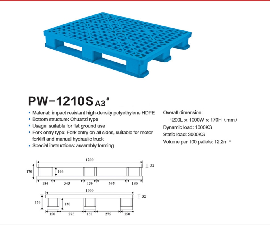 Durable Stacked Plastic Pallet for Reliable Transportation