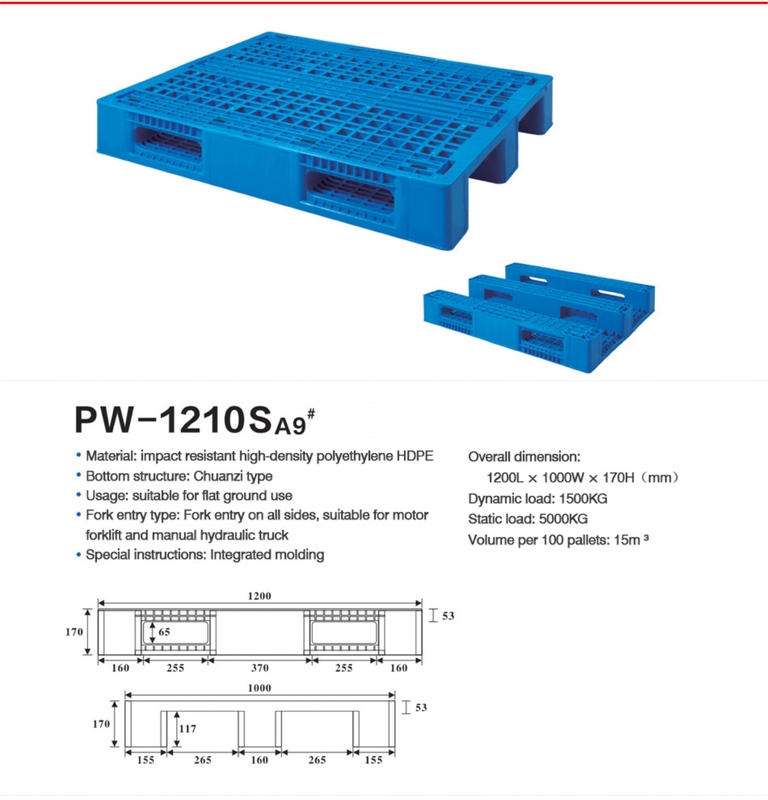 Warehouse Forklift Shelf Plastic Pallet Thickened Injection Molding