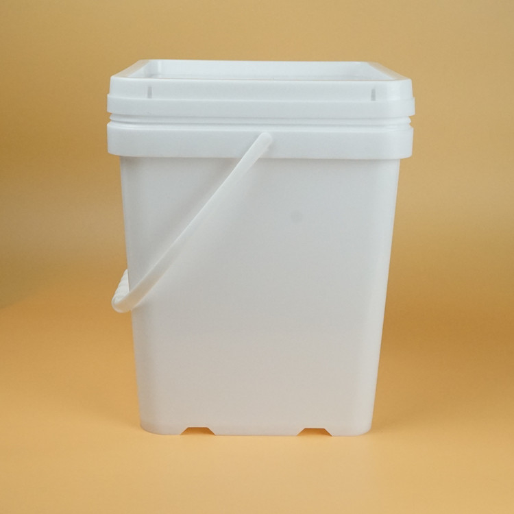 16.5L Food Grade Plastic Packaging Square Bucket With Lid And Handle