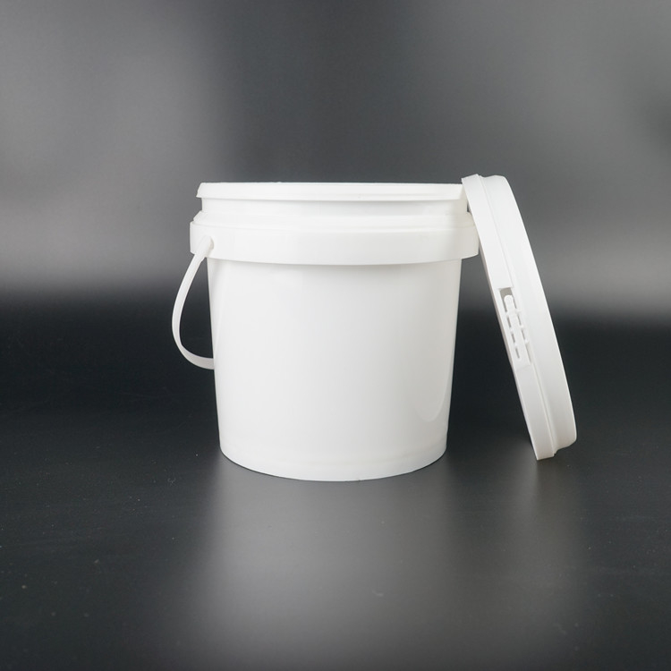 4L Round Plastic Pail Reusable Storage Container For Home And Business