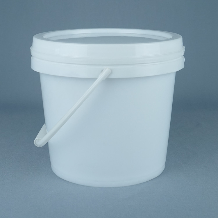 White Food Grade Bucket / Food Grade Pail with Handle 1L-5L Capacity BPA Free Temperature Safe