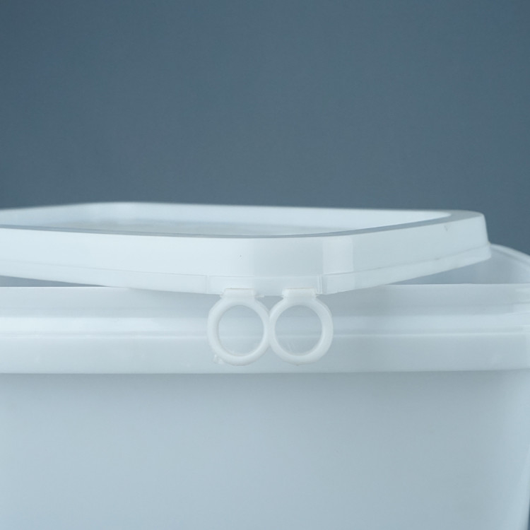 5kg Food Grade Rectangle Plastic Bucket With Handle And Lid