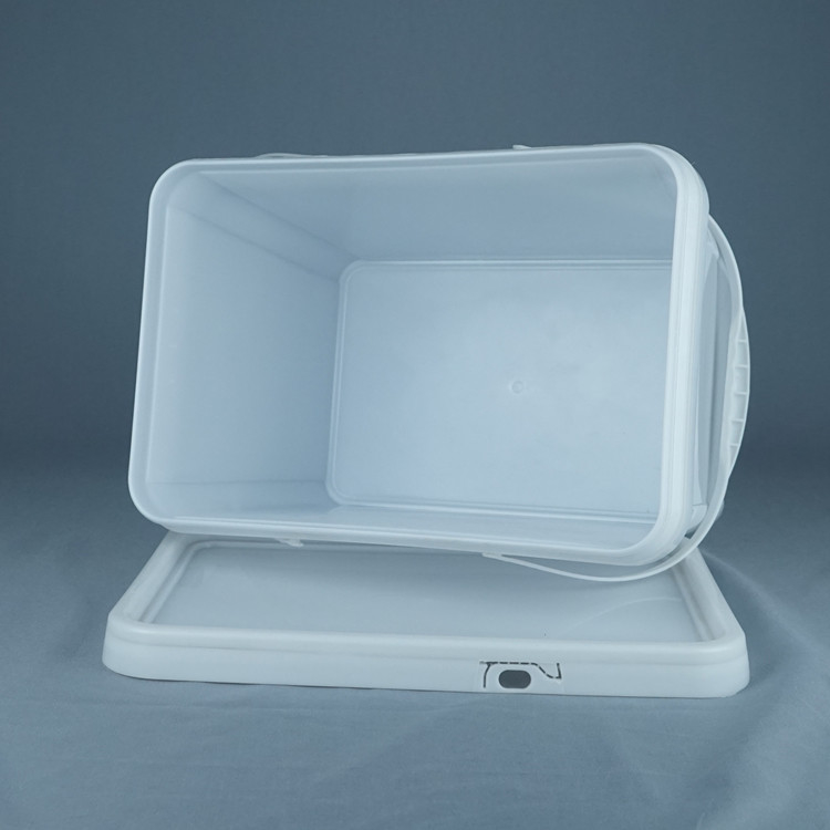 20kg Rectangular Plastic Bucket Food Grade Storage Packaging Container