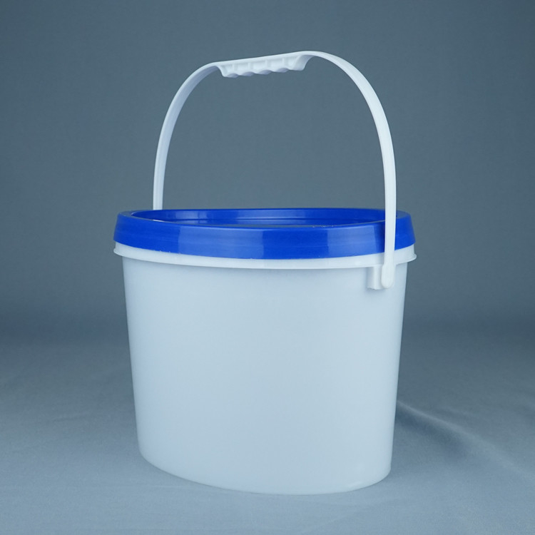 5 Liter Oval Plastic Packaging Container Customizable With Lid And Handle