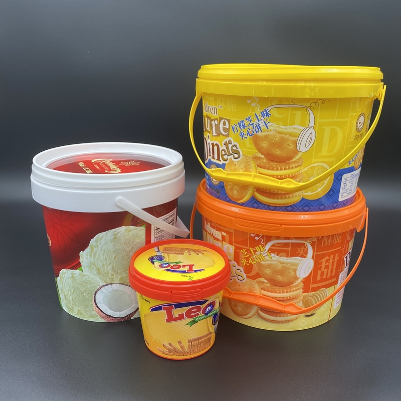 5L PP/HDPE Plastic Food Bucket With Handle