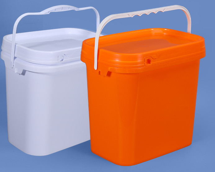 100% Raw Materials PP Square Plastic Bucket With Handle
