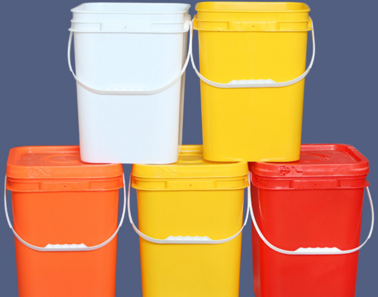 100% Raw Materials PP Square Plastic Bucket With Handle
