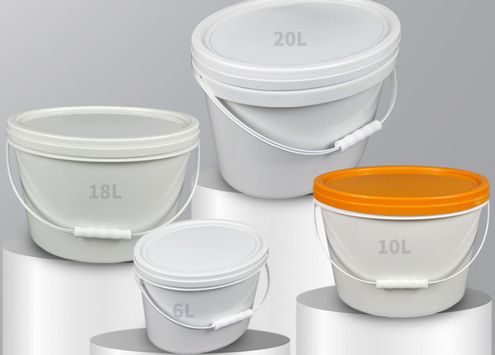 Customizable Oval Plastic Bucket PP/HDPE With IML Or Thermal Transfer Or Screen Printing