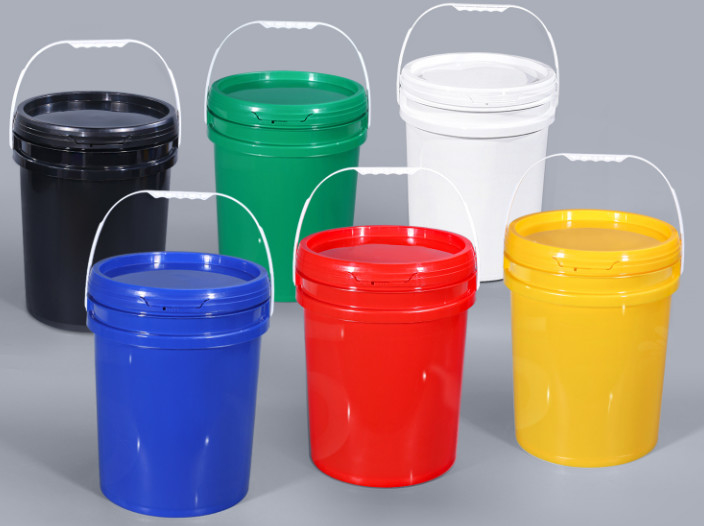 White Handle Available Plastic Container Drum