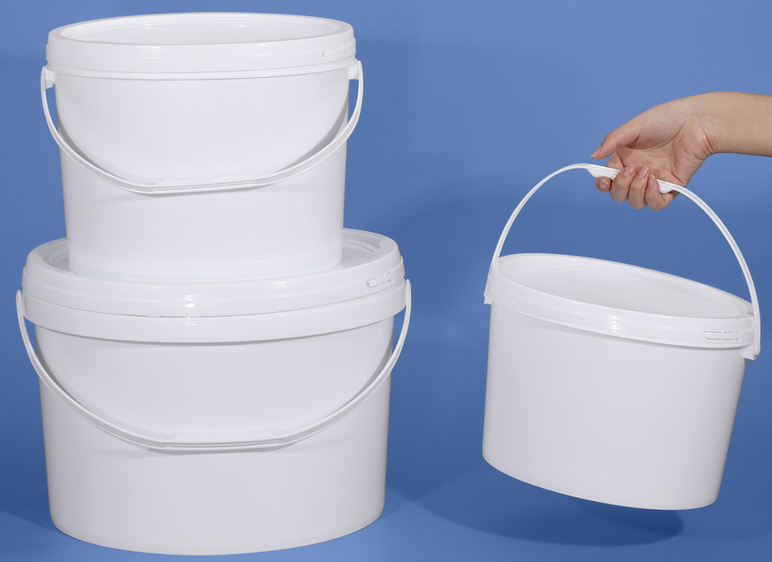 Customizable Oval Plastic Bucket For Food Fruit Toys And Storage
