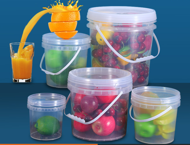 PP/HDPE Plastic Food Bucket With Printing IML Or Thermal Transfer Or Screen Printing