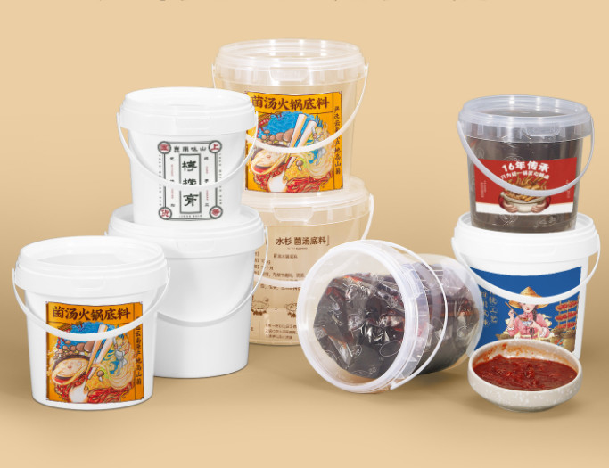 Available Plastic Food Pail with CAS/FDA/SGS/ISO9001 Certificate