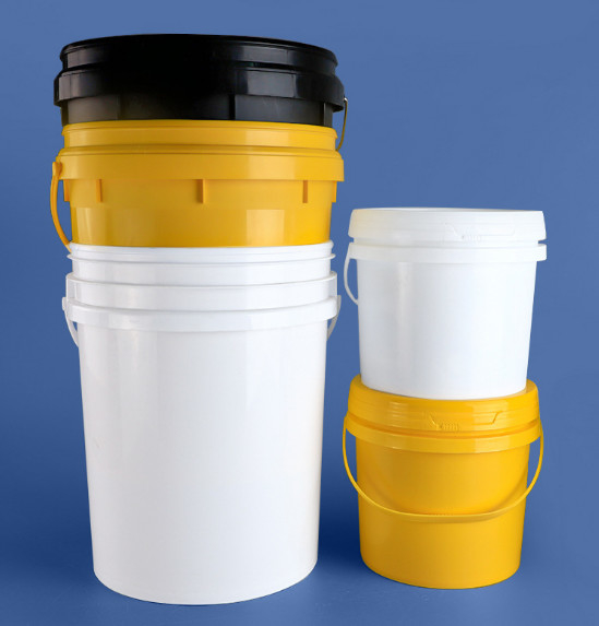 Chemical Round Plastic Bucket with 1L Capacity and Heat Transfer Printing