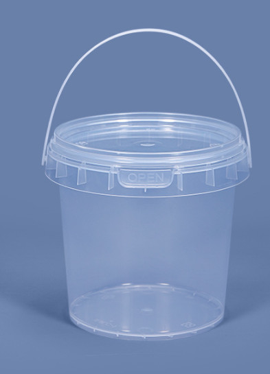 Screen Printing Plastic Food Pail With Bucket Design For Convenience