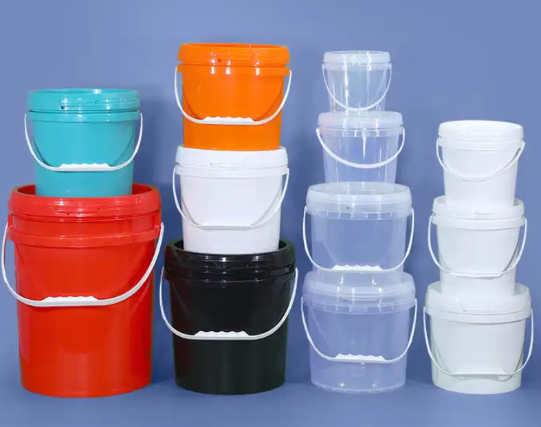 Gasket Included 5 Gallon Plastic Buckets with 20L Capacity and 11.5 Inch Diameter