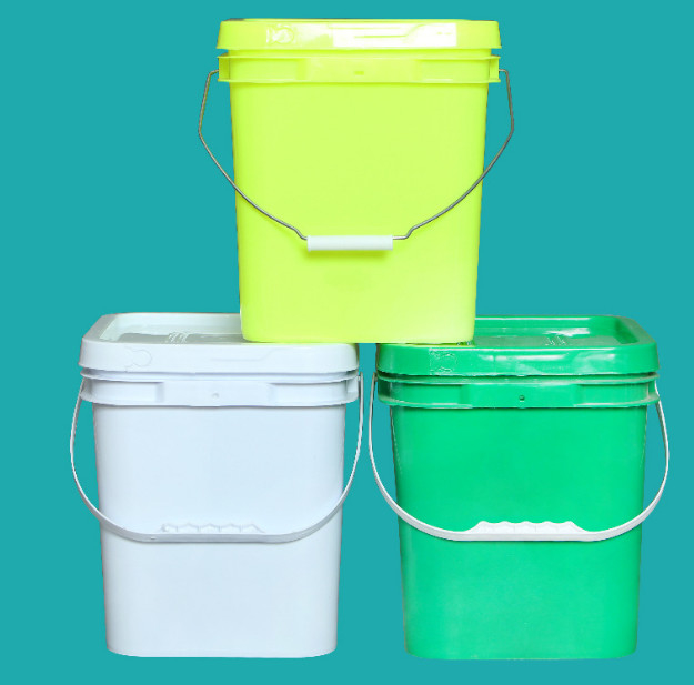 Chemical Resistance Square Plastic Bucket 1.2 Kg for Food Grade Paint Toys