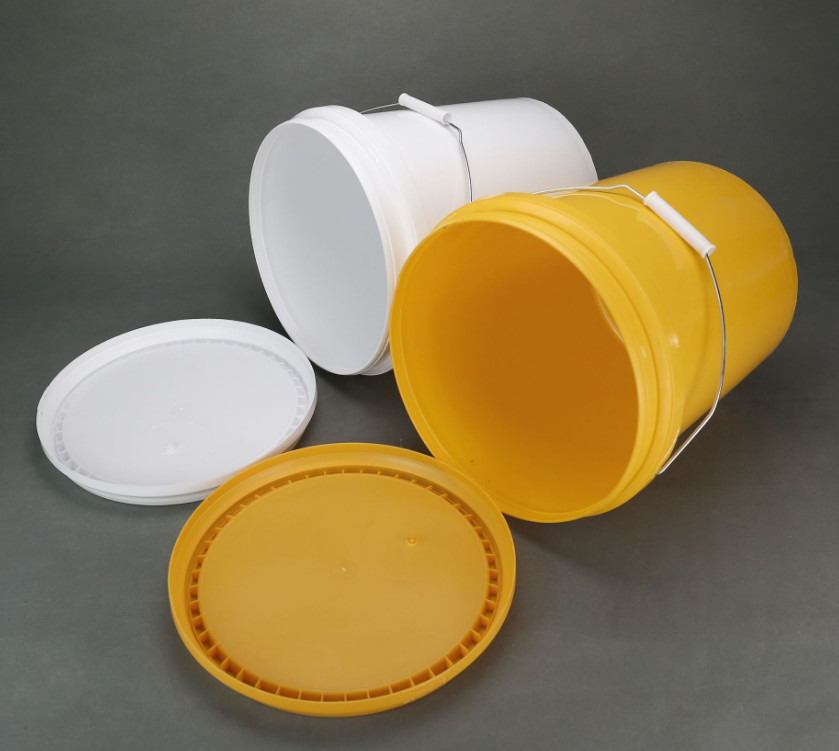 Custom Color 5 Gallon Plastic Buckets With Snap On Lid And Handle For Industrial Use