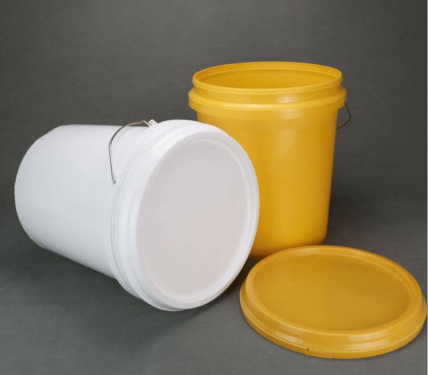 Snap On Lid Stackable White 5 Gallon Plastic Buckets With Gasket For Versatile Storage