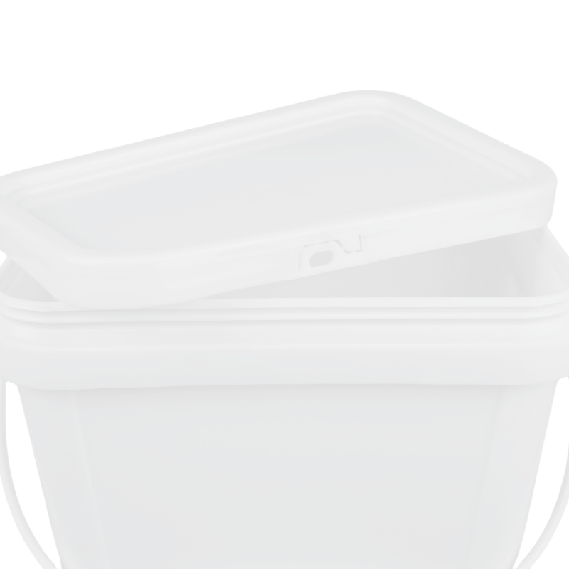 Food Grade Square Plastic Bucket with IML/Thermal Transfer/Screen Printing 1.2 Kg