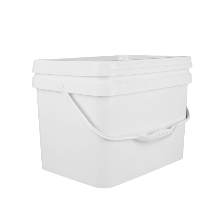 PP 100% Raw Materials Square Plastic Bucket with Impact Resistance White Or Other