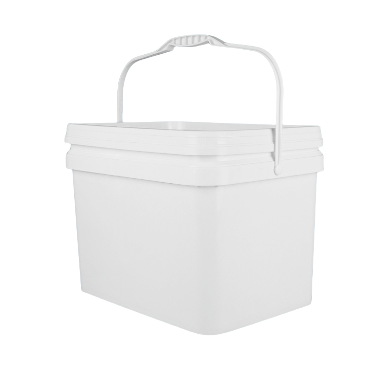 PP 100% Raw Materials Square Plastic Bucket with Impact Resistance White Or Other