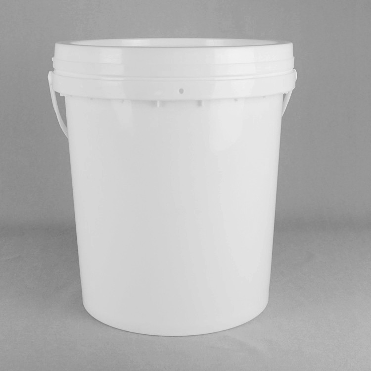 Red Plastic Paint Bucket with Handle and Leakproof Design